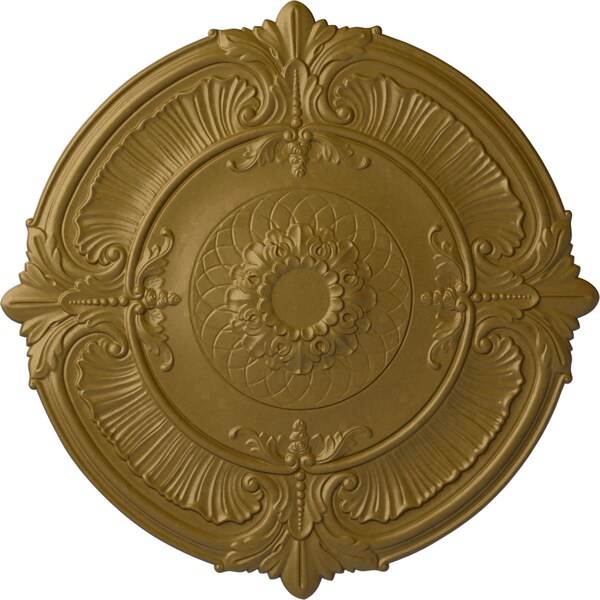 Ekena Millwork Attica Ceiling Medallion (Fits Canopies up to 3 3/4"), Hand-Painted Gold, 39 1/2"OD x 2 1/2"P CM39ATGLS - main